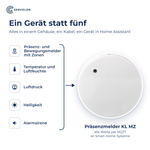 Ein Gerät statt fünf: Präsenz und Bewegung, Temperatur und Luftfeuchte, Luftdruck, Helligkeit und Sirene im KL MZ