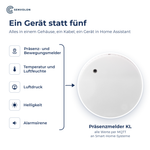 Senvolon Präsenzmelder KL: Raumklima, 6 oder 9 m Reichweite, WLAN