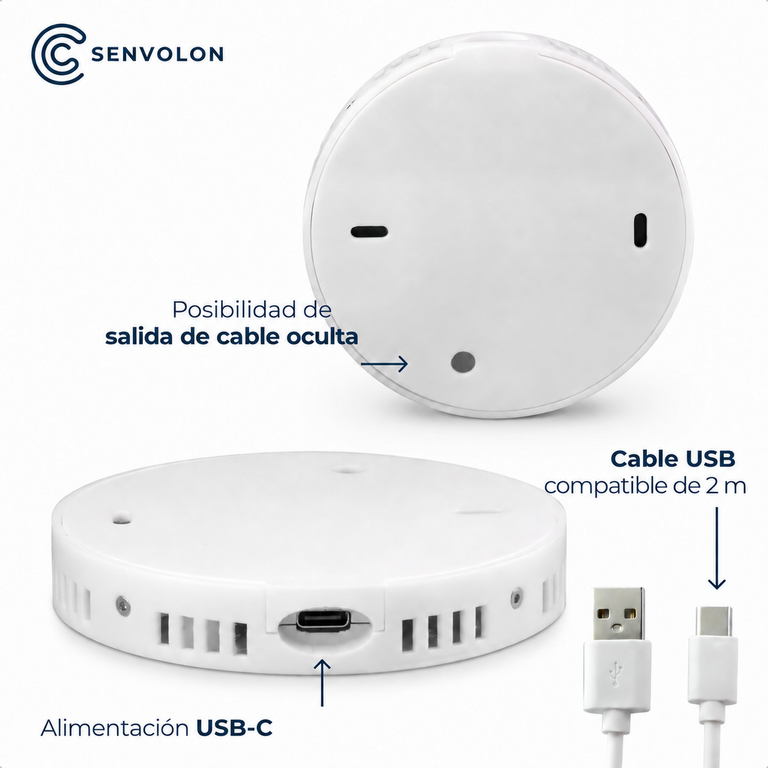 Detector de presencia Senvolon KL WiFi: detector de movimiento con detección de presencia y sensores climáticos para domótica con Home Assistant, OpenHAB, ioBroker o Node-RED (MQTT)