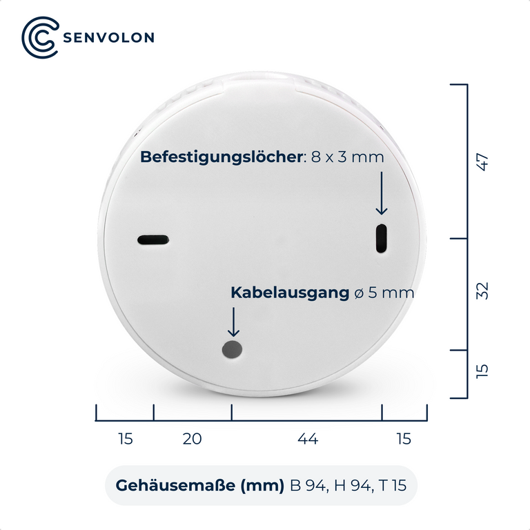 Senvolon Präsenzmelder KL WLAN – Smart Home Bewegungsmelder mit Anwesenheitserkennung und Klimasensorik für Home Assistant, OpenHAB, ioBroker oder Node-RED (MQTT)