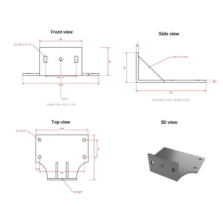 Senvolon Mounting Bracket Optimized for Level Sensors