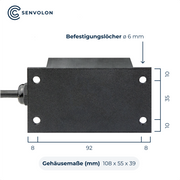 Senvolon Füllstandmesser RD Bundle – 80 GHz RADAR-Sensor mit externem Antennenanschluss inkl. externer 2,4 GHz Antenne