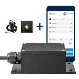 Senvolon Füllstandmesser RD Bundle – 80 GHz RADAR-Sensor mit externem Antennenanschluss inkl. externer 2,4 GHz Antenne