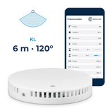 Senvolon Presence Sensor KL: Room Climate, 6 or 9 m Range, Wi-Fi