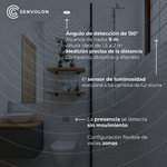 Detector de presencia Senvolon KL LD: detector de presencia por radar WiFi con 9 m de alcance, sensores climáticos e integración MQTT