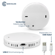 Senvolon Präsenzmelder KL WLAN – Smart Home Bewegungsmelder mit Anwesenheitserkennung und Klimasensorik für Home Assistant, OpenHAB, ioBroker oder Node-RED (MQTT)