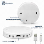 Detector de presencia Senvolon KL MZ 60 GHz WiFi: detección multizona, clima y sirena para domótica (HA, MQTT)