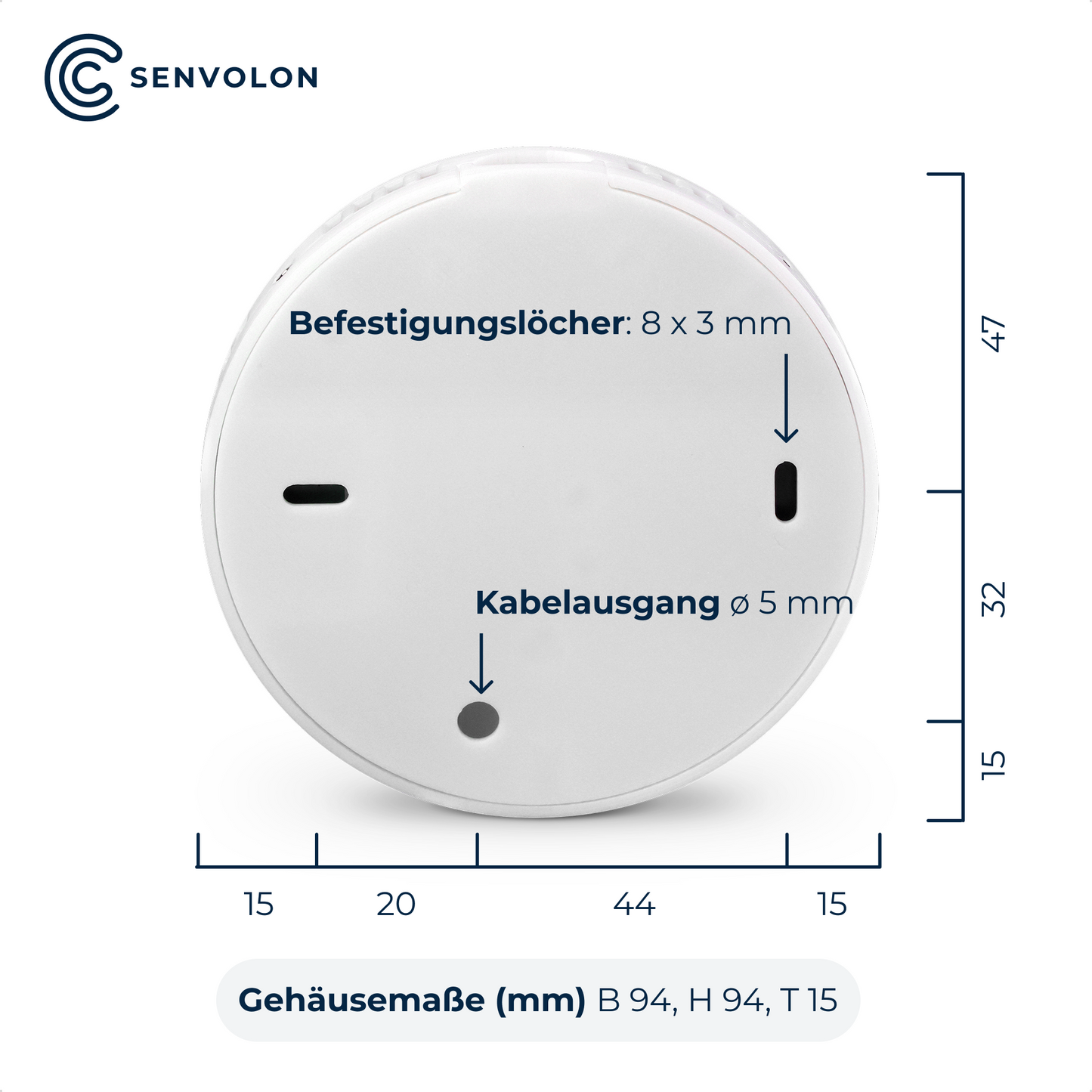 Senvolon Präsenzmelder KL MZ – Mehrzonen-Erkennung und Klimaüberwachung