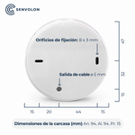 Detector de presencia Senvolon KL MZ 60 GHz WiFi: detección multizona, clima y sirena para domótica (HA, MQTT)
