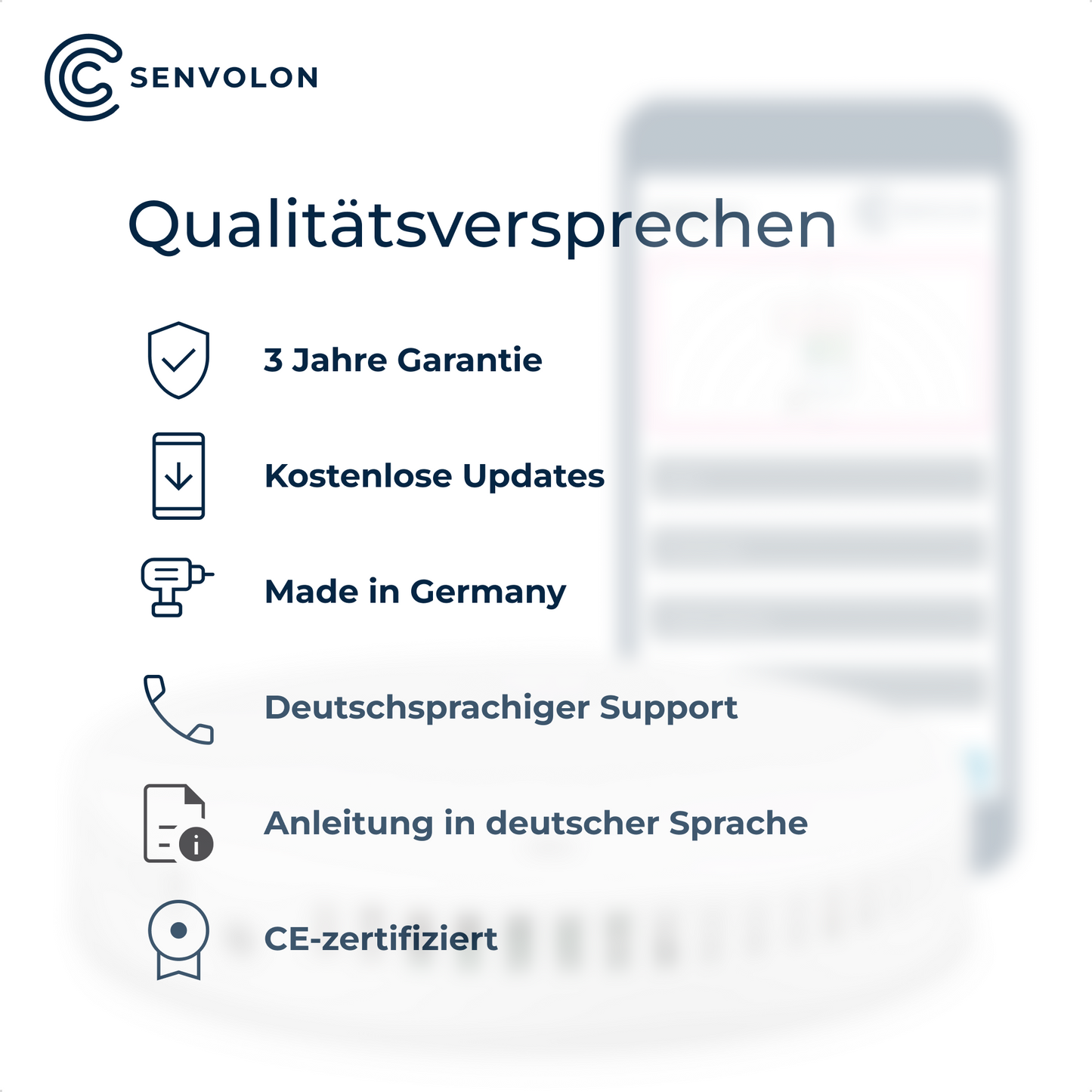 Senvolon Präsenzmelder KL MZ – Mehrzonen-Erkennung und Klimaüberwachung