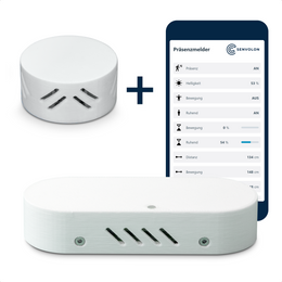 Senvolon Komplettpaket: Radar Präsenzmelder WLAN & Klima Multisensor (Temperatur, Luftfeuchtigkeit, Luftdruck)