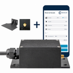 Sensor de nivel por radar Senvolon RD con conector RP-SMA y soporte de montaje