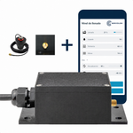 Sensor de nivel por radar Senvolon RD como set con conector RP-SMA y antena WiFi externa para arquetas con recepción débil